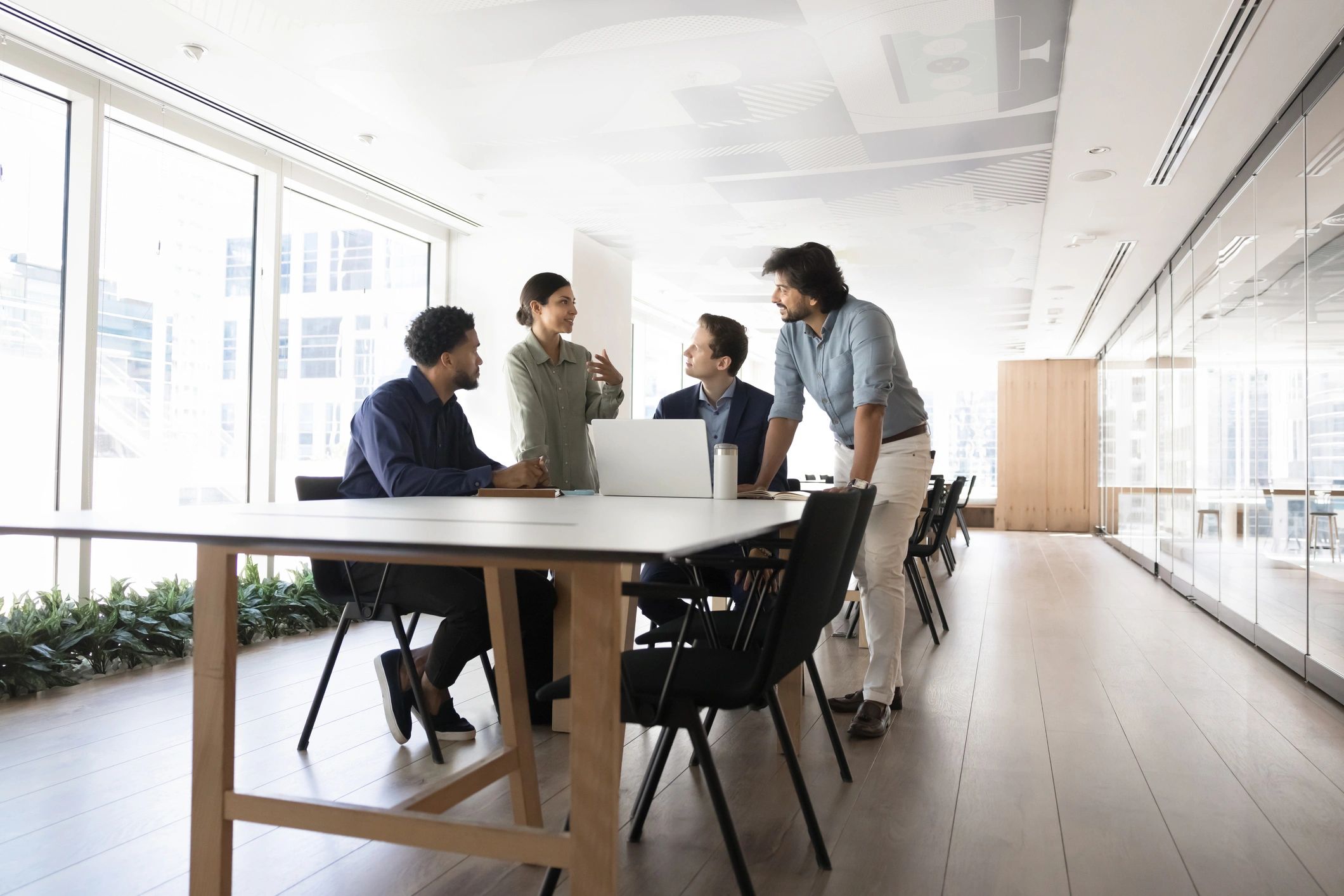 Deepsoft AI team collaborating in a modern office