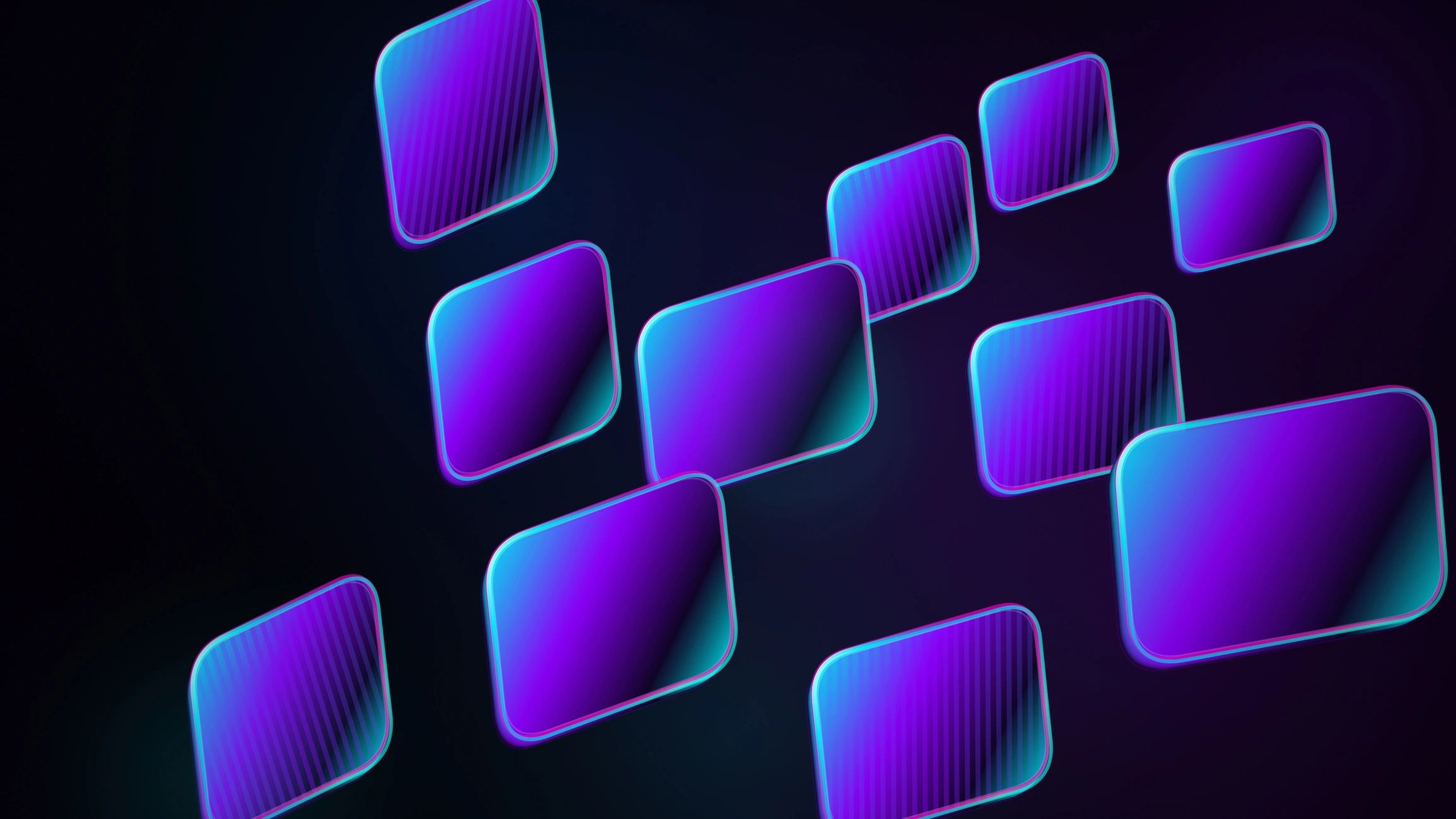 Abstract purple technology shapes representing enterprise AI products