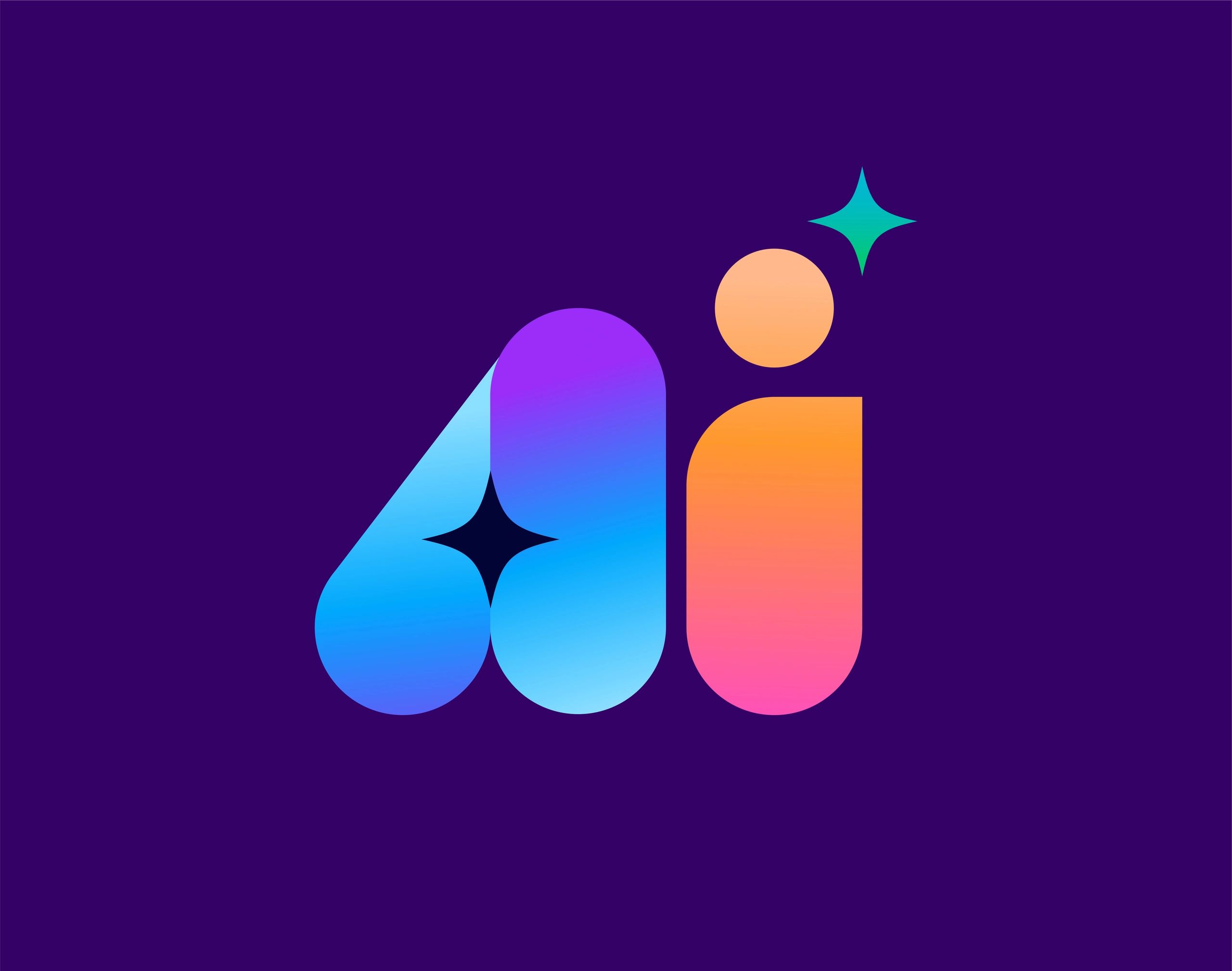 Abstract indigo AI illustration